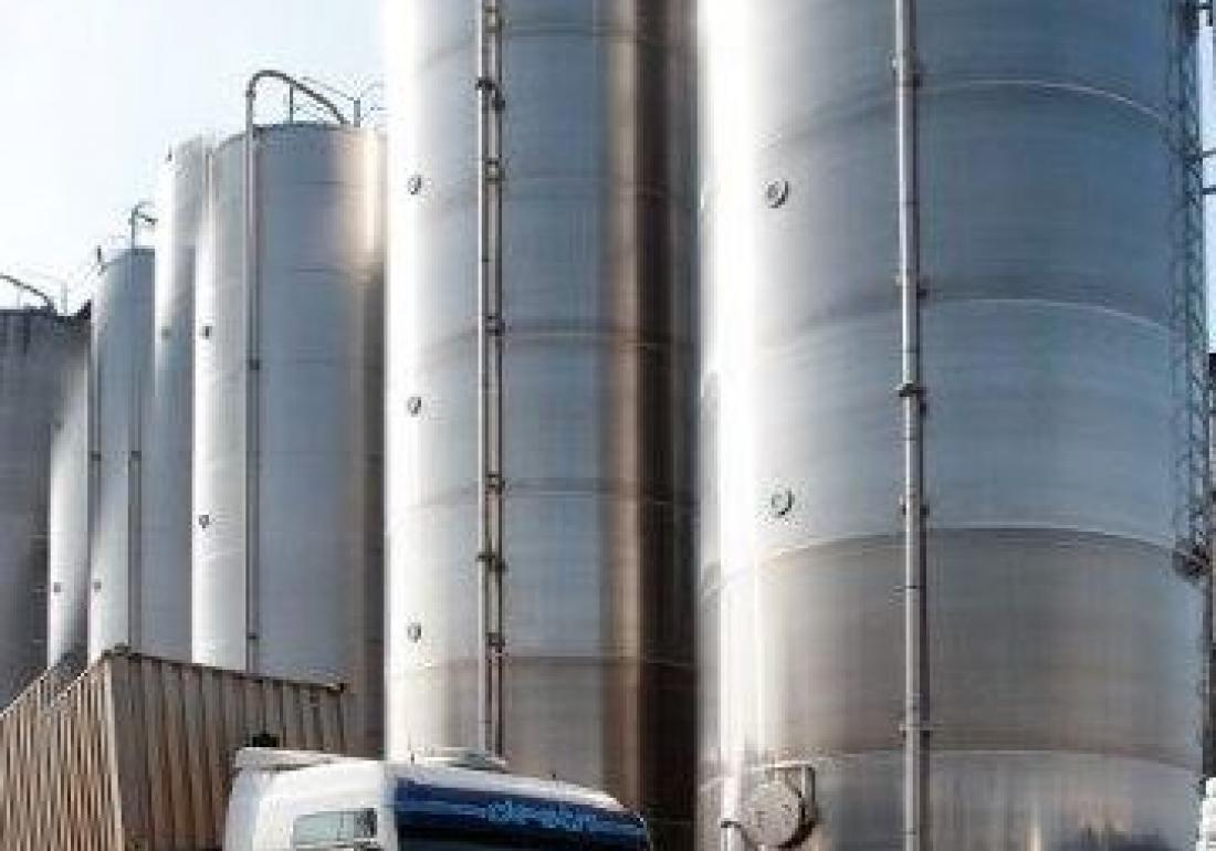 Silos with raw materials